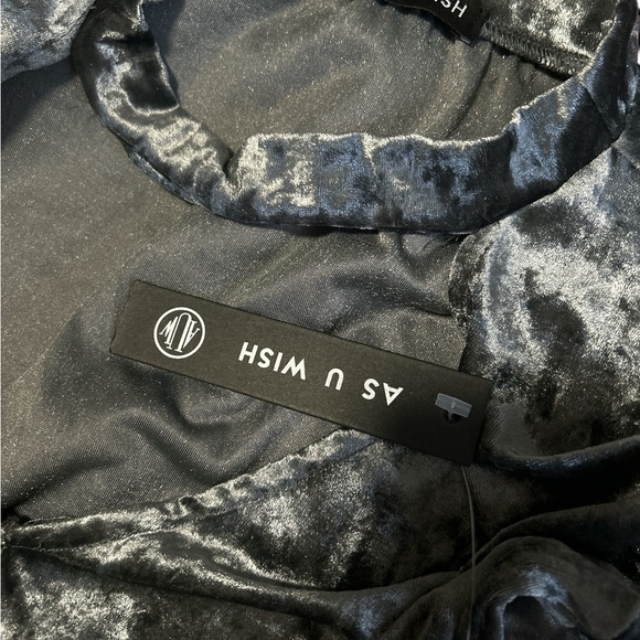 BNWT AS U WISH Velvet Choker Mini Dress - Picture 4 of 4